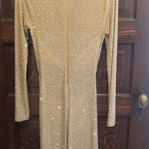 Nude diamond encrusted dress